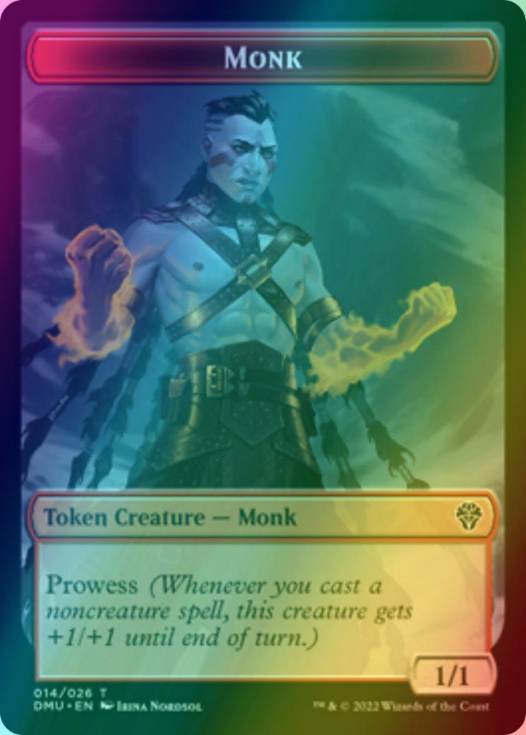 Bird Token (02) // Monk Token (14) [DMU/DMU Set Symbol] [Dominaria United: Tokens] [Foil]