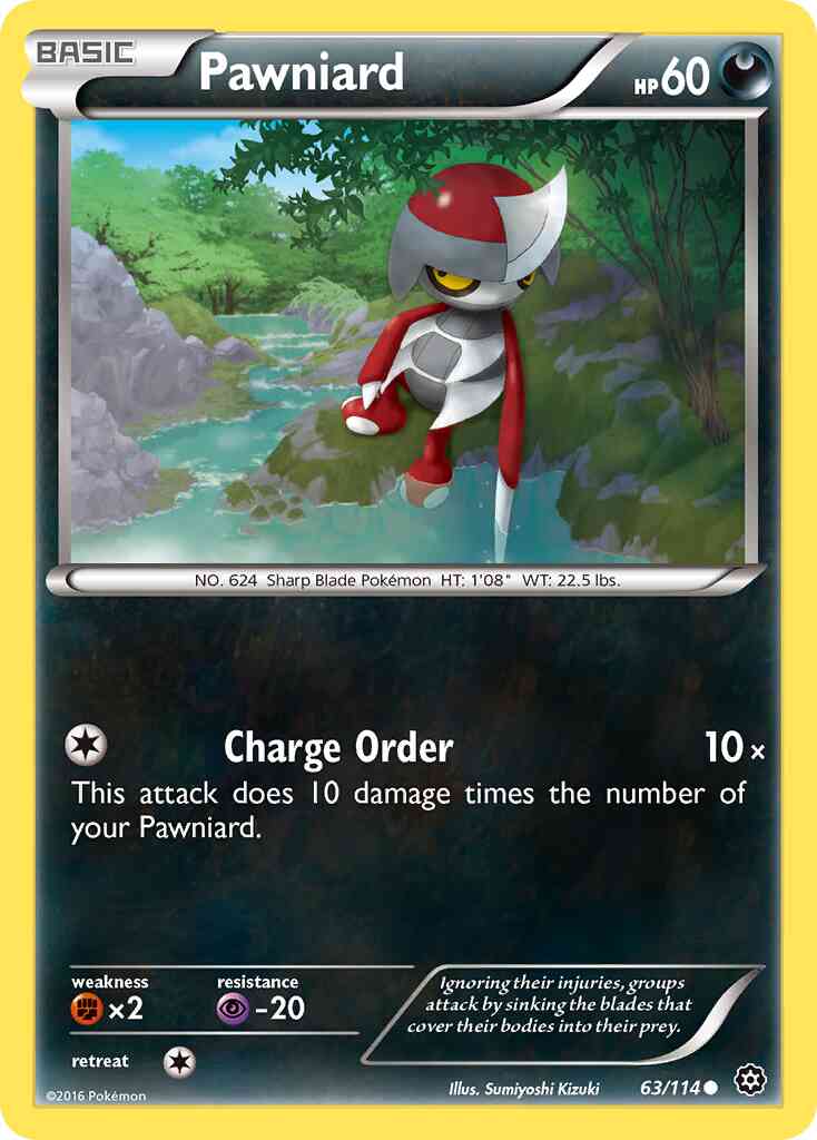 Pawniard - 63/114 - Common [xy11-63] [Reverse Holo]