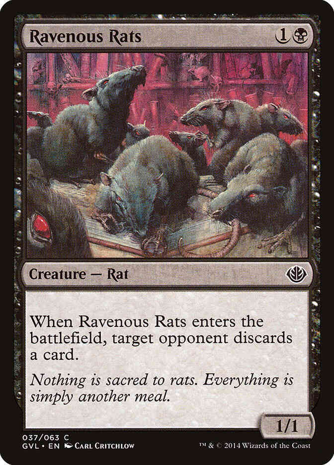 Ravenous Rats [37] [Duel Decks Anthology: Garruk vs. Liliana] [Non-Foil]
