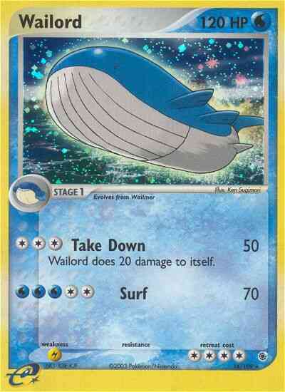 Wailord - 14/109 - Rare Holo [ex1-14] [Reverse Holo]