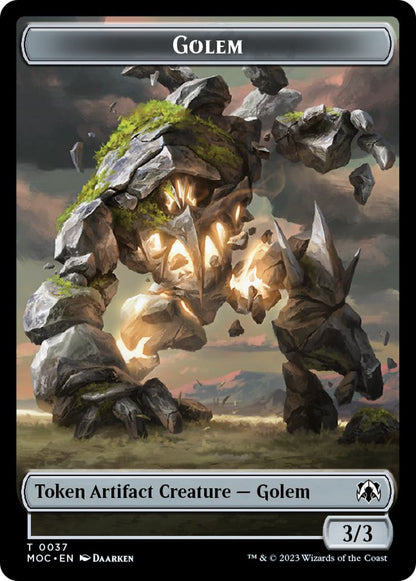 Blood Token (32) // Golem Token (37) [March of the Machine: Commander: Tokens] [Non-Foil]