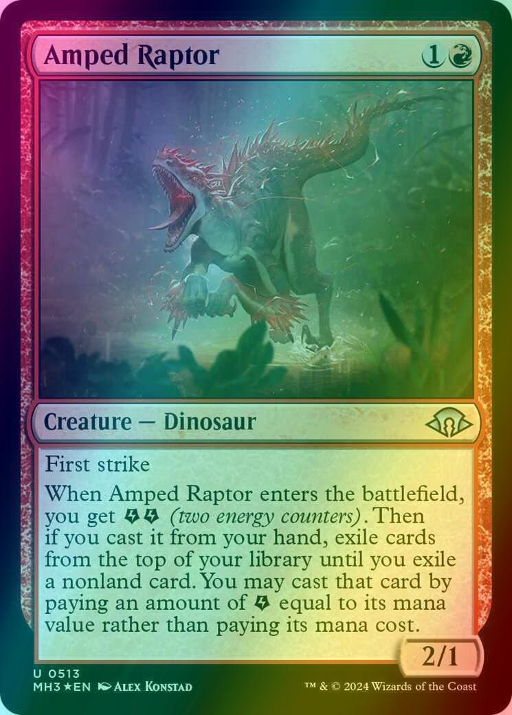 Amped Raptor [513] [Modern Horizons 3] [Ripple Foil]
