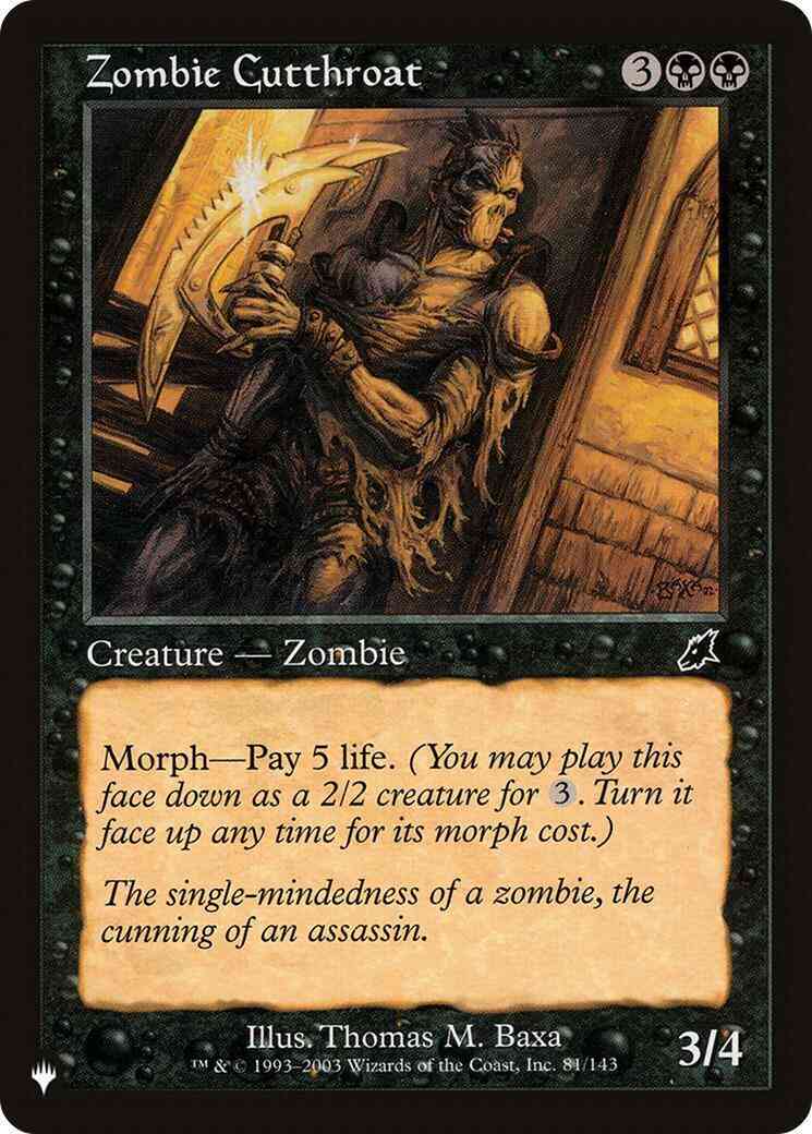 Zombie Cutthroat [SCG-81] [The List] [Non-Foil]