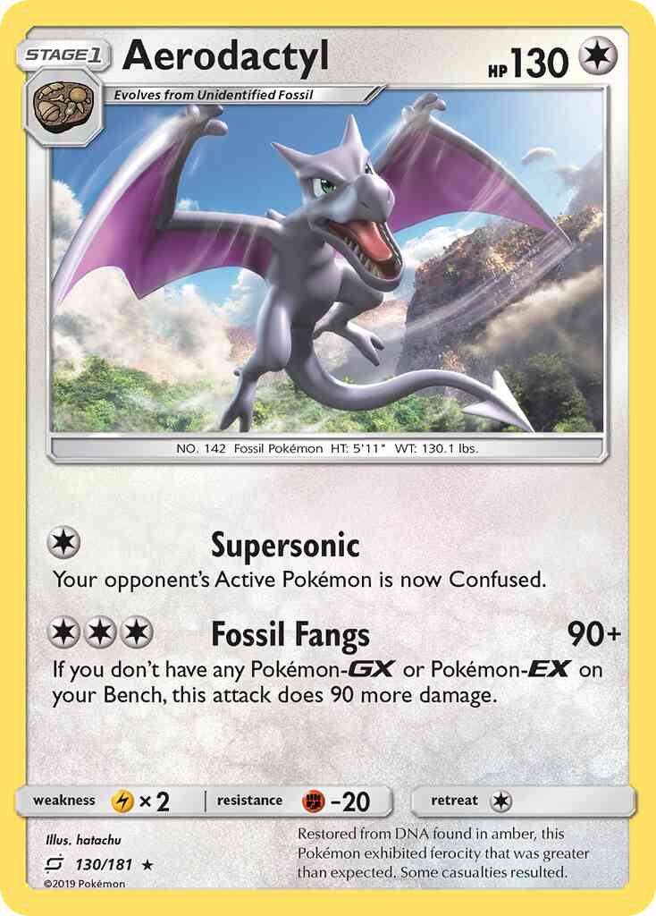 Aerodactyl - 130/181 - Rare [sm9-130] [Non-Holo]