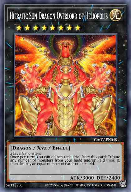 Hieratic Sun Dragon Overlord of Heliopolis - GAOV-EN048 - Secret Rare - 1st Edition