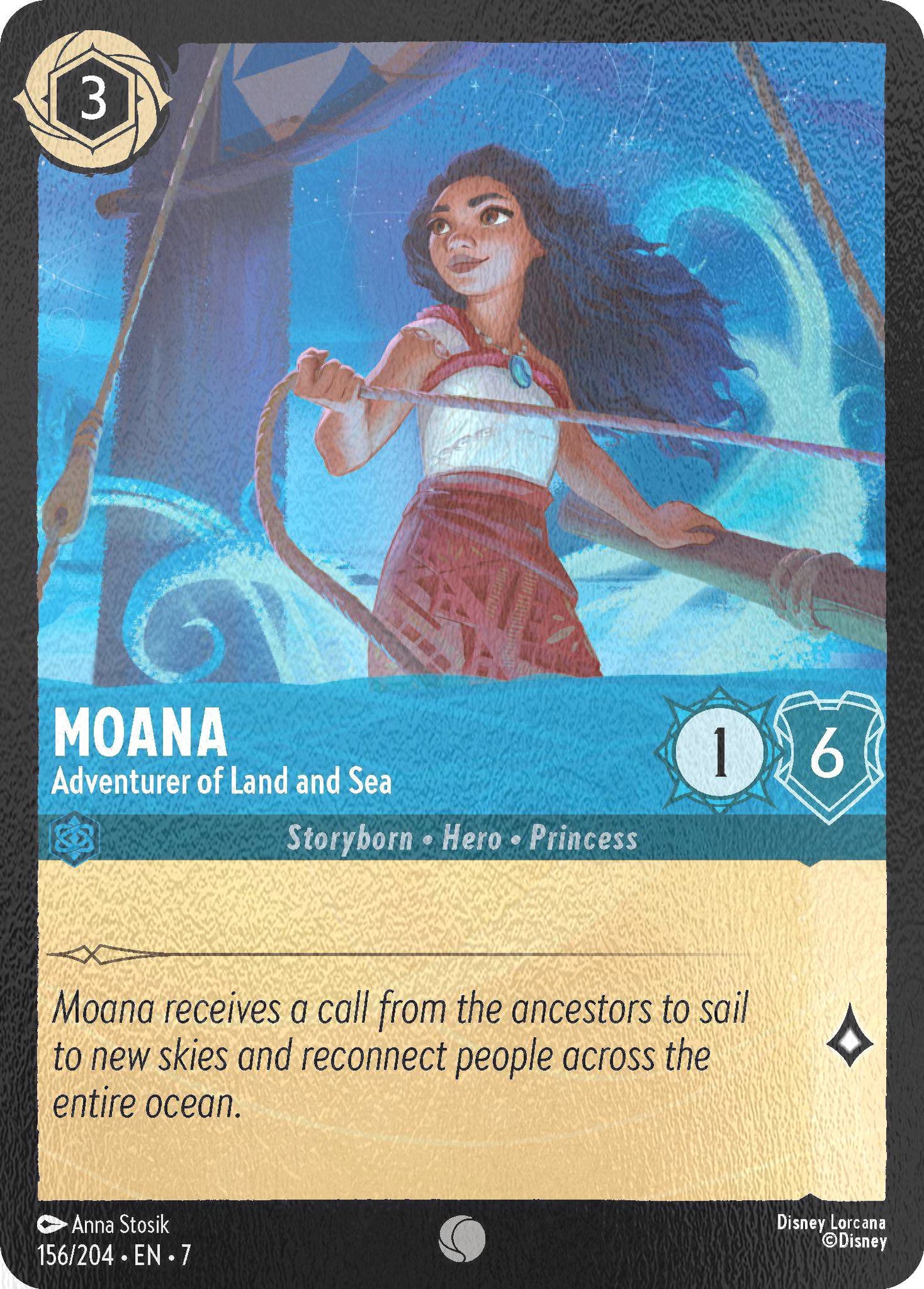 Moana - Adventurer of Land and Sea - 156/204 [Archazia's Island] [Cold Foil]