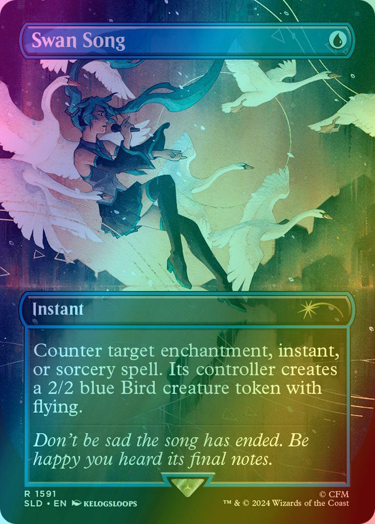 Swan Song [1591] [Borderless] [Hatsune Miku: Winter Diva] [Secret Lair Drop] [Foil]