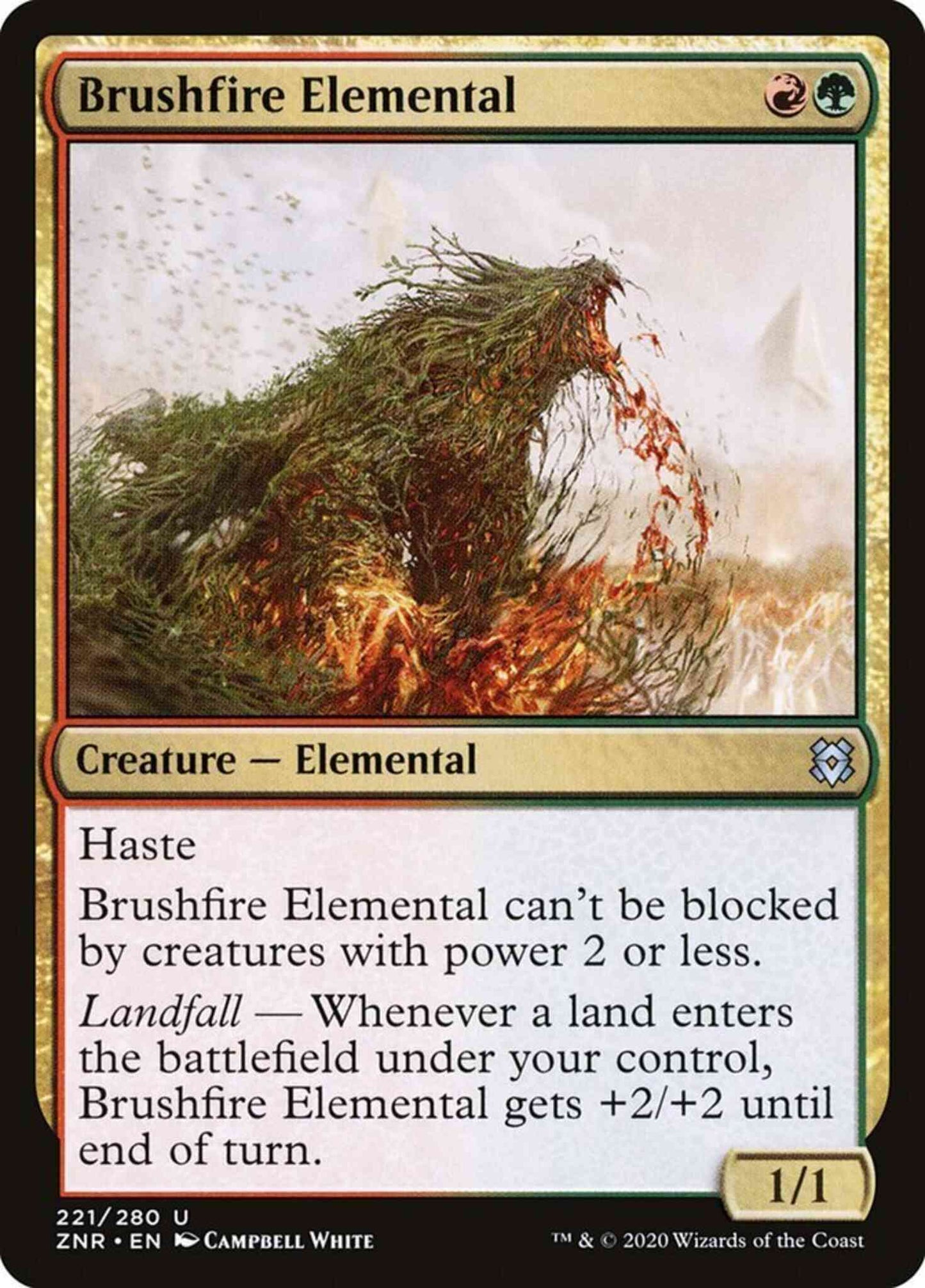Brushfire Elemental [221] [Zendikar Rising] [Non-Foil]
