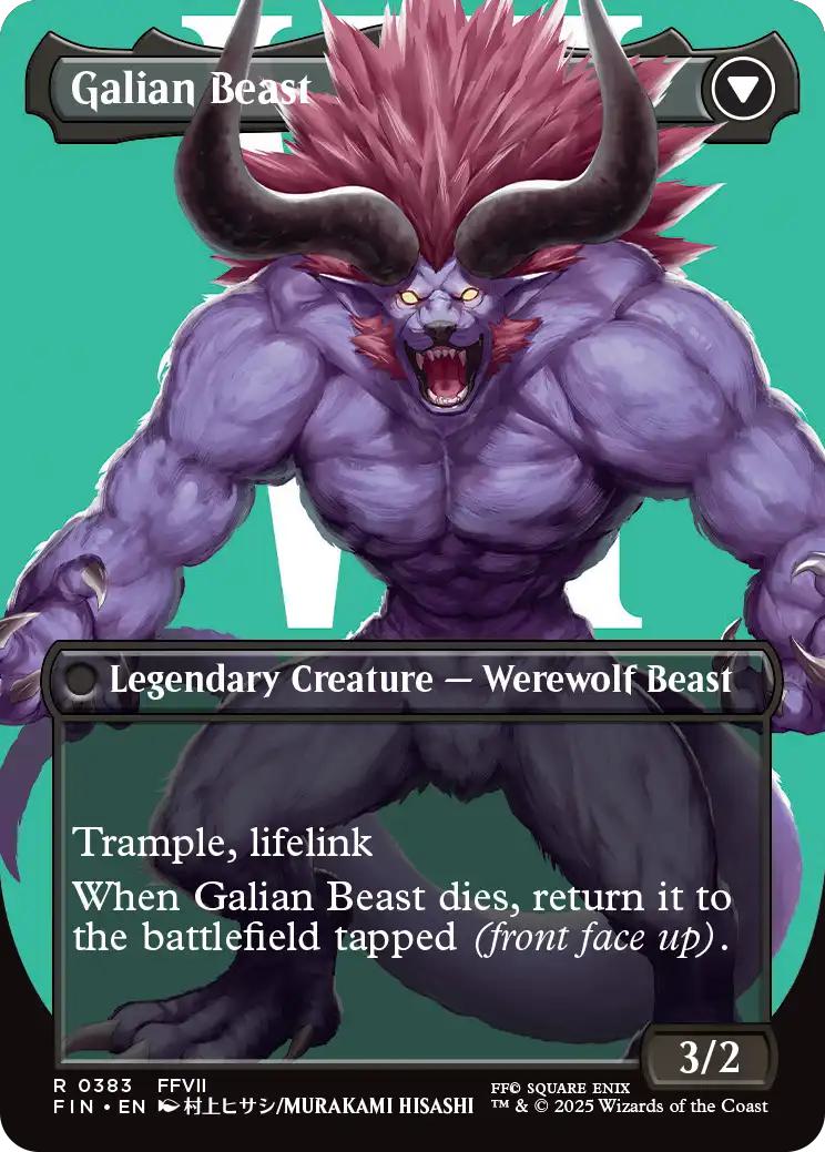 Vincent Valentine // Galian Beast [383] [Borderless] [Character] [FINAL FANTASY] [Non-Foil]