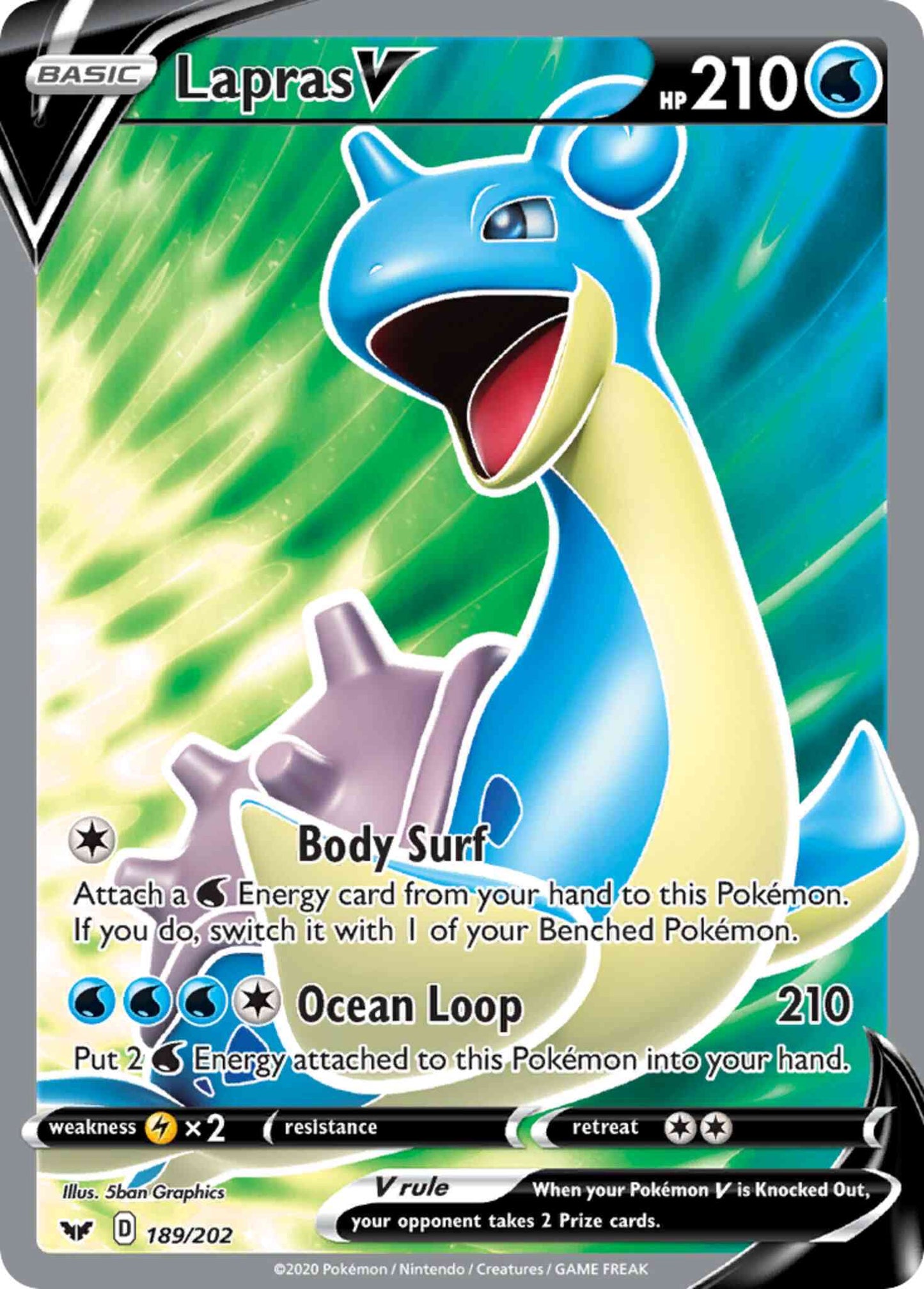 Lapras V - 189/202 - Rare Ultra [swsh1-189] [Ultra]