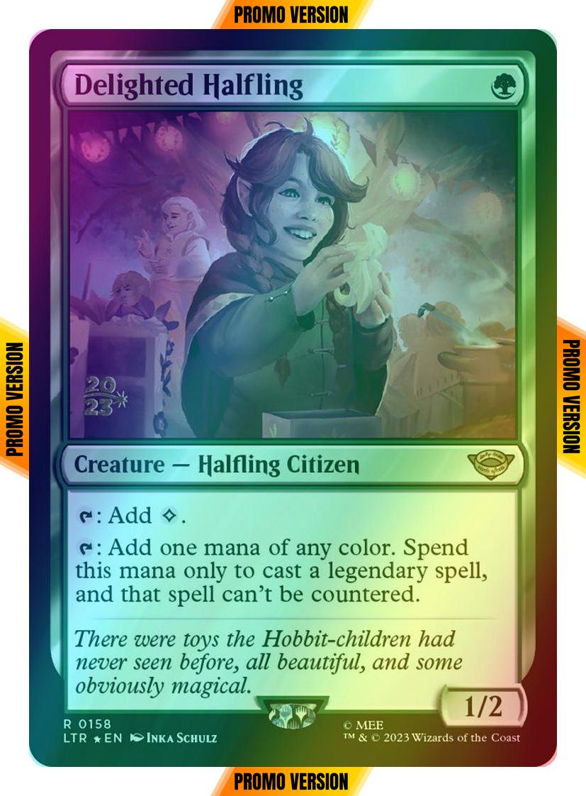 Delighted Halfling [158s] [Prerelease] [The Lord of the Rings: Tales of Middle-earth: Promos] [Foil]