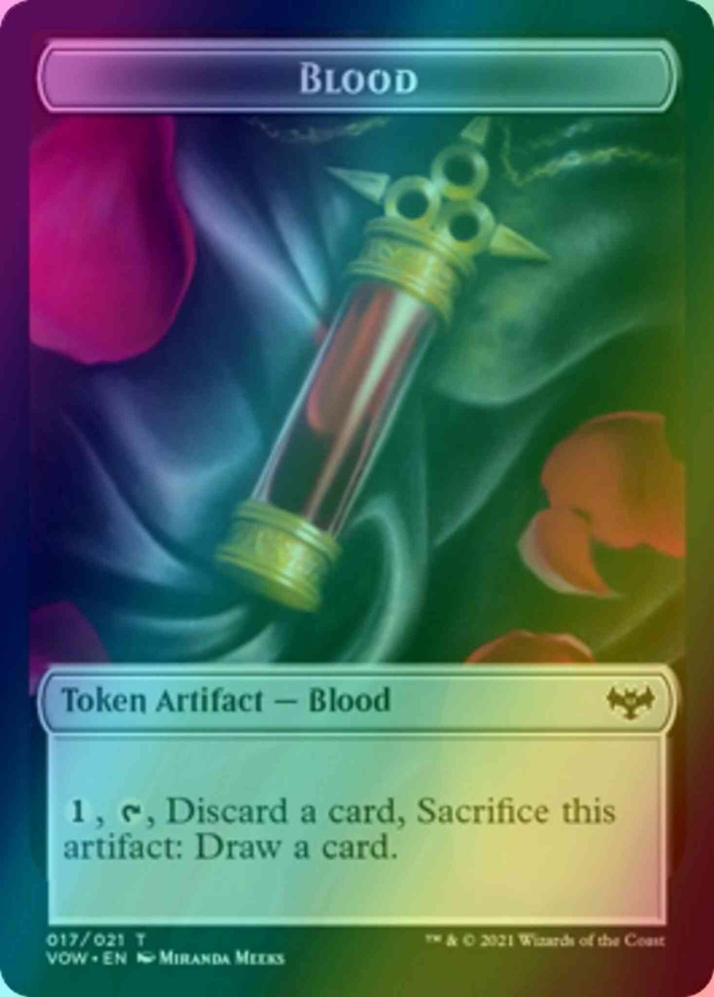 Blood Token (17) // Wolf Token (14) [Innistrad: Crimson Vow: Tokens] [Foil]