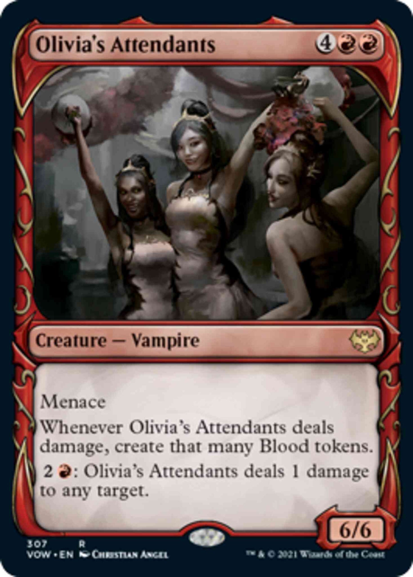 Olivia's Attendants [307] [Fang Frame Showcase] [Innistrad: Crimson Vow] [Non-Foil]