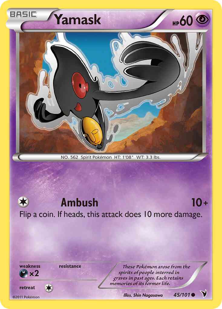 Yamask - 45/101 - Common [bw3-45] [Reverse Holo]