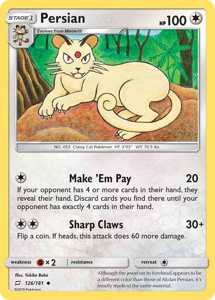 Persian - 126/181 - Uncommon [sm9-126] [Reverse Holo]