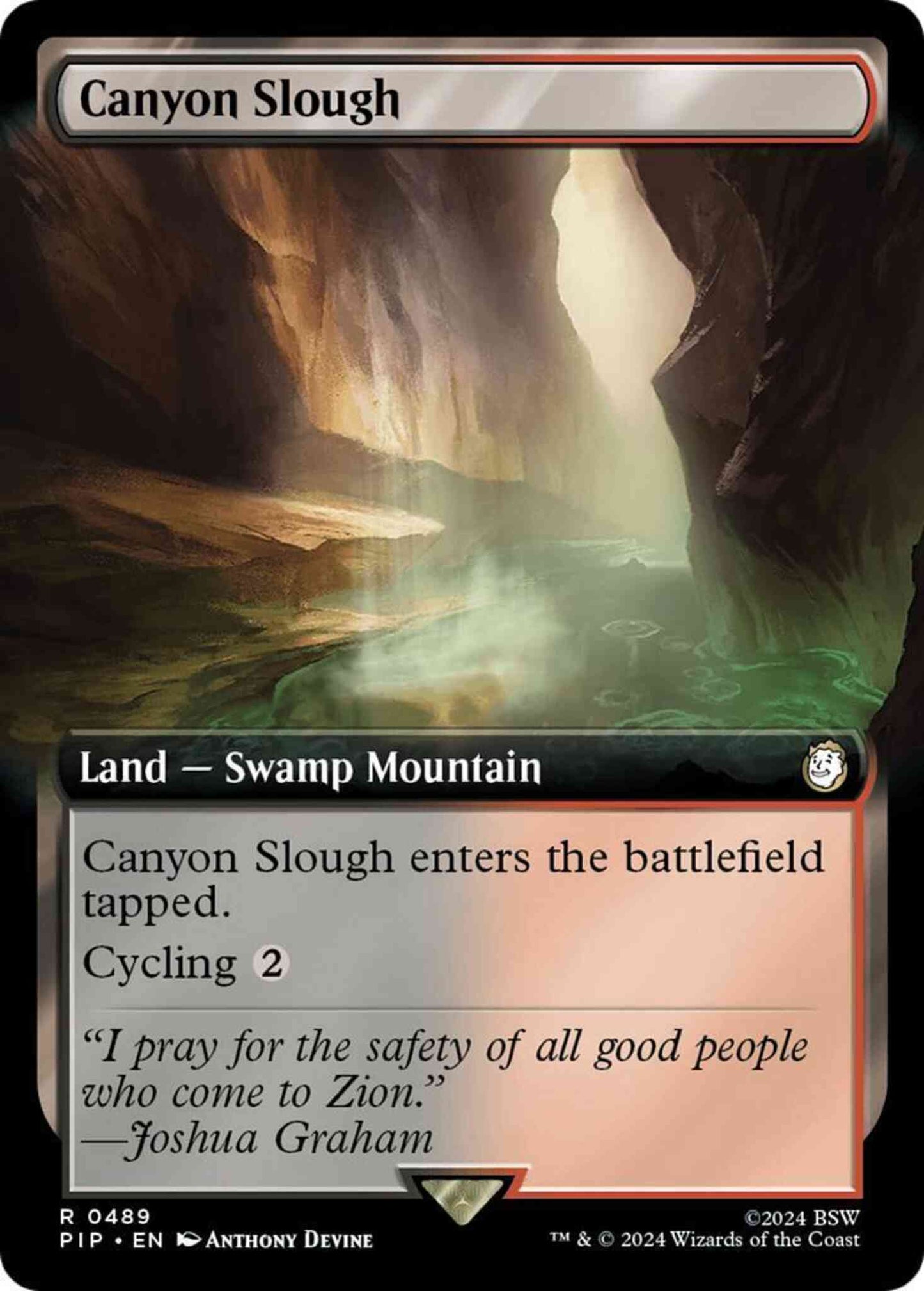 Canyon Slough [489] [Extended Art] [Fallout] [Non-Foil]