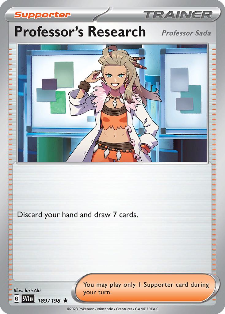 Professor's Research - Professor Sada - 189/198 - Rare [sv01-189] [Holo]
