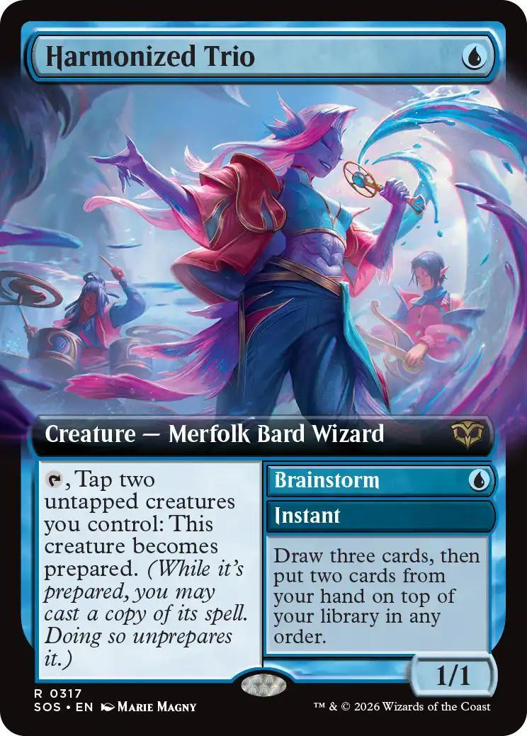 Harmonized Trio // Brainstorm [317] [Extended Art] [Secrets of Strixhaven] [Non-Foil]