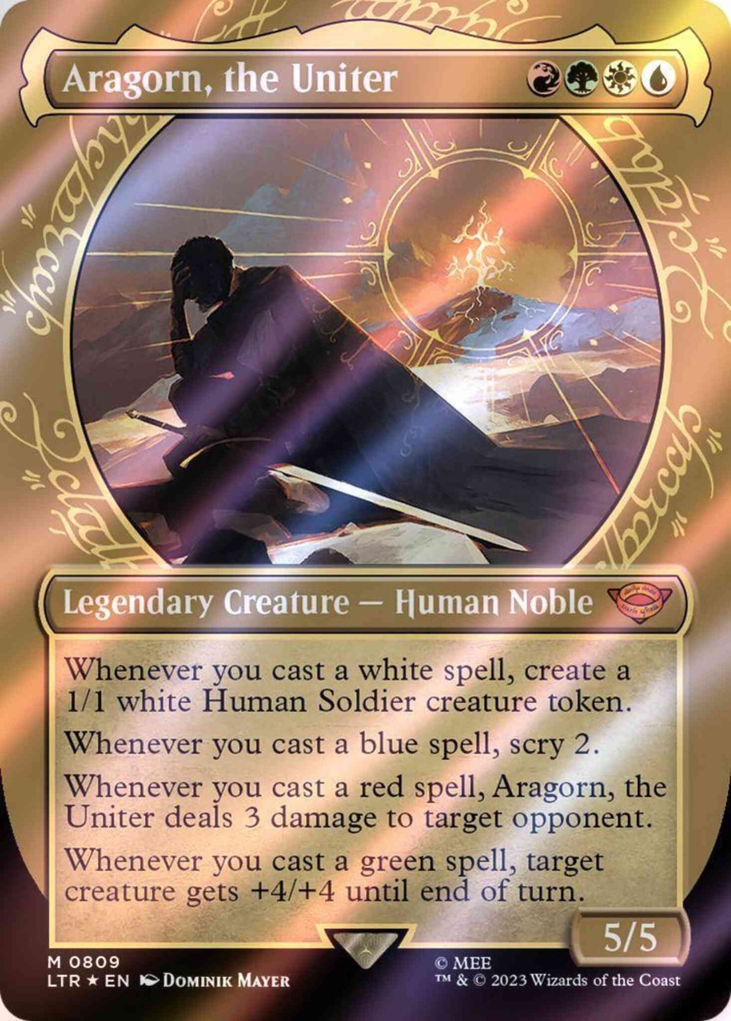 Aragorn, the Uniter [809] [Ring Showcase] [The Lord of the Rings: Tales of Middle-earth] [Surge Foil]