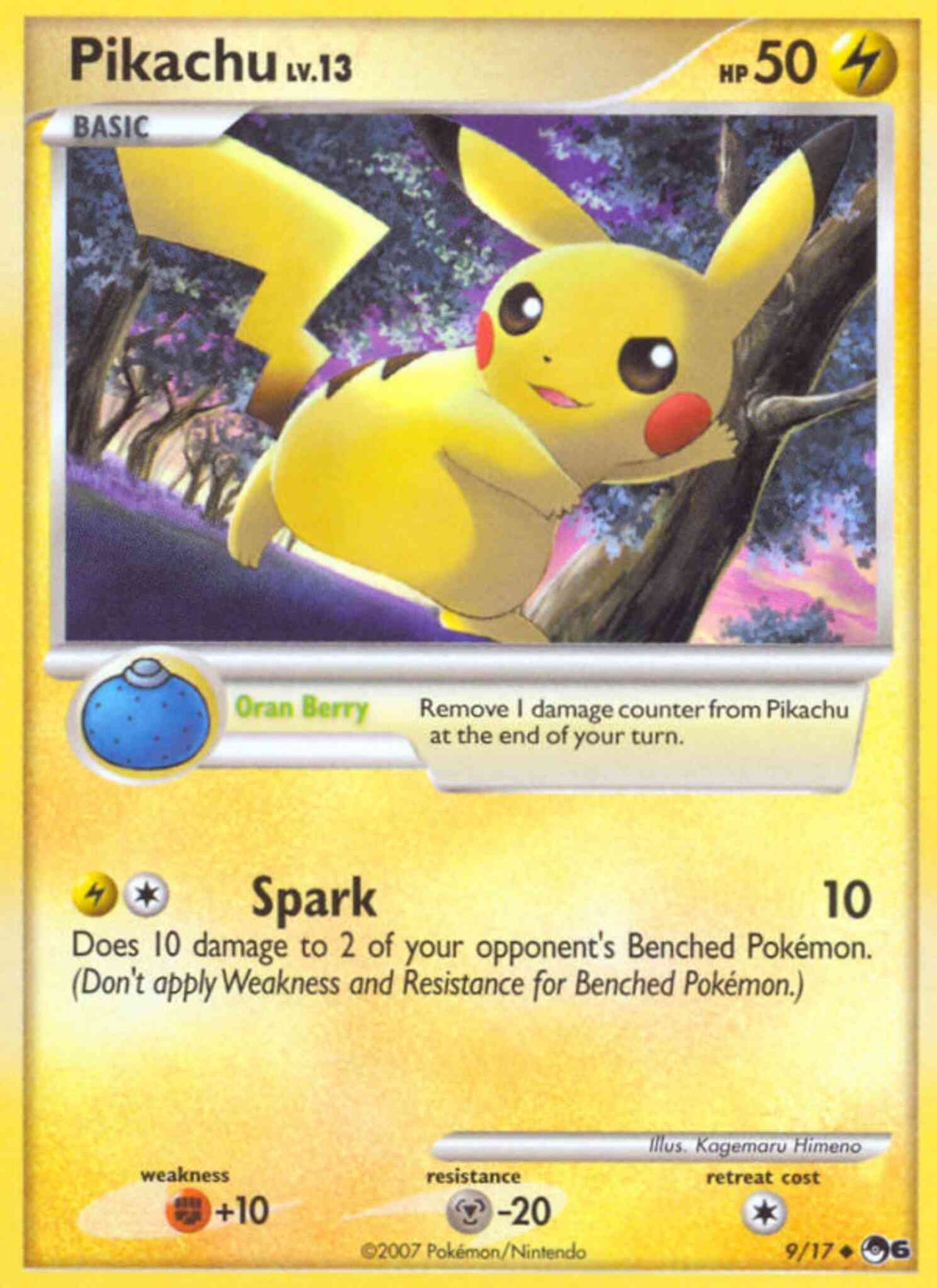 Pikachu - 9/17 - Uncommon [pop6-9] [Non-Holo]