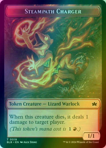Steampath Charger Token (19) // Treasure Token (29) [Bloomburrow: Tokens] [Foil]