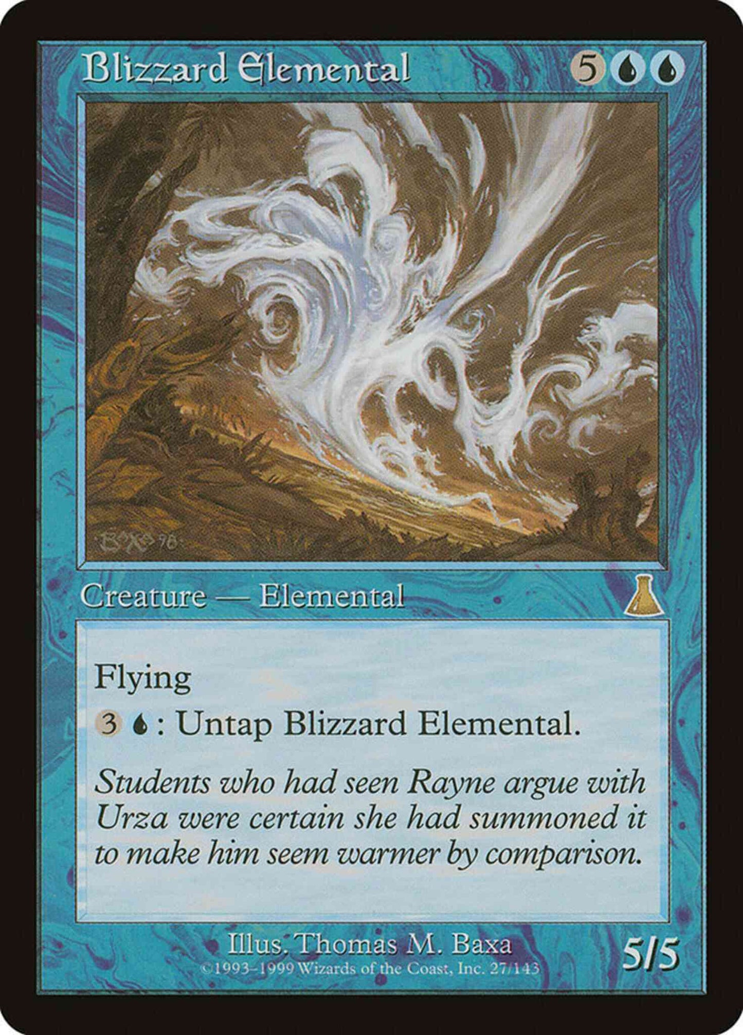 Blizzard Elemental [27] [Urza's Destiny] [Non-Foil]
