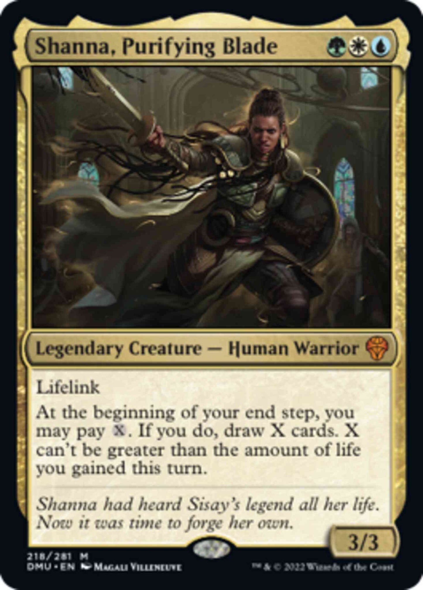 Shanna, Purifying Blade [218] [Dominaria United] [Non-Foil]
