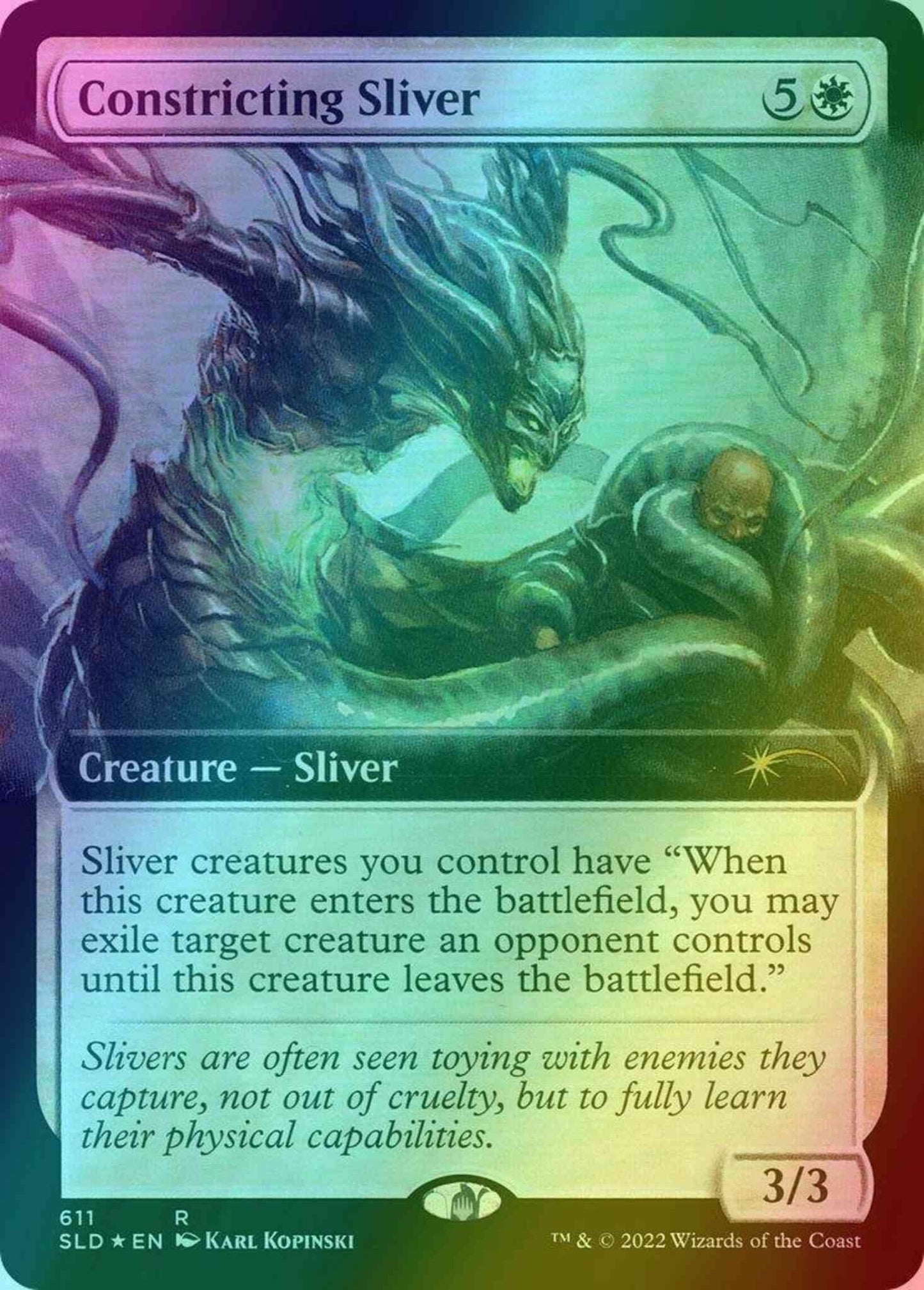 Constricting Sliver [0611] [Extended Art] [Karl Kopinski] [Secret Lair Drop] [Foil]