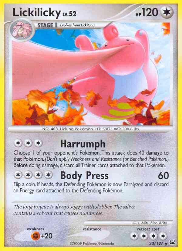 Lickilicky - 33/127 - Rare [pl1-33] [Reverse Holo]