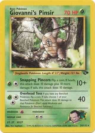 Giovanni's Pinsir - 24/132 - Rare - Unlimited [gym2U-24] [Non-Holo]