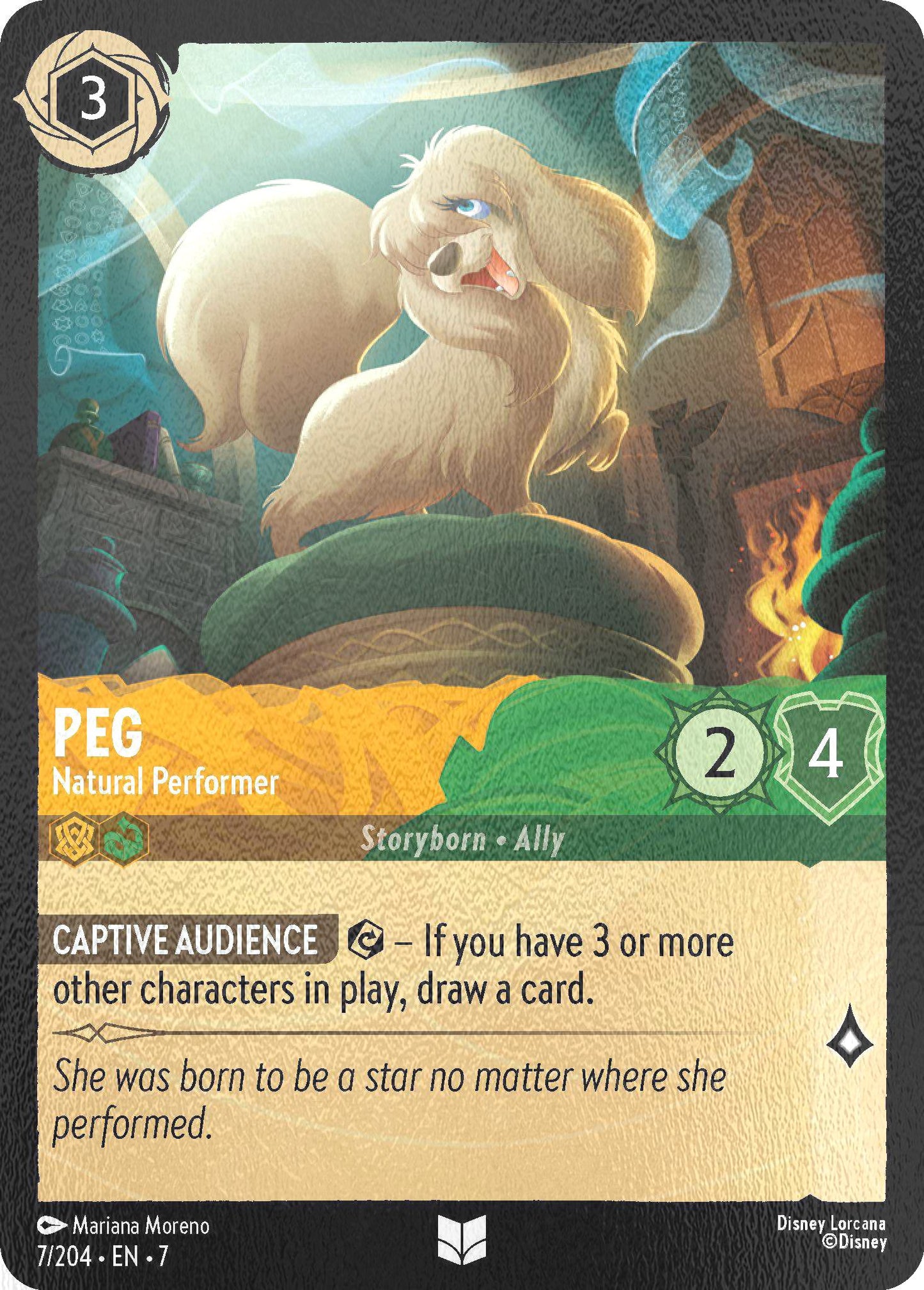 Peg - Natural Performer - 7/204 [Archazia's Island] [Cold Foil]