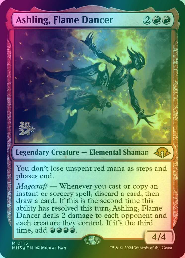 Ashling, Flame Dancer [115s] [Prerelease] [Modern Horizons 3: Promos] [Foil]
