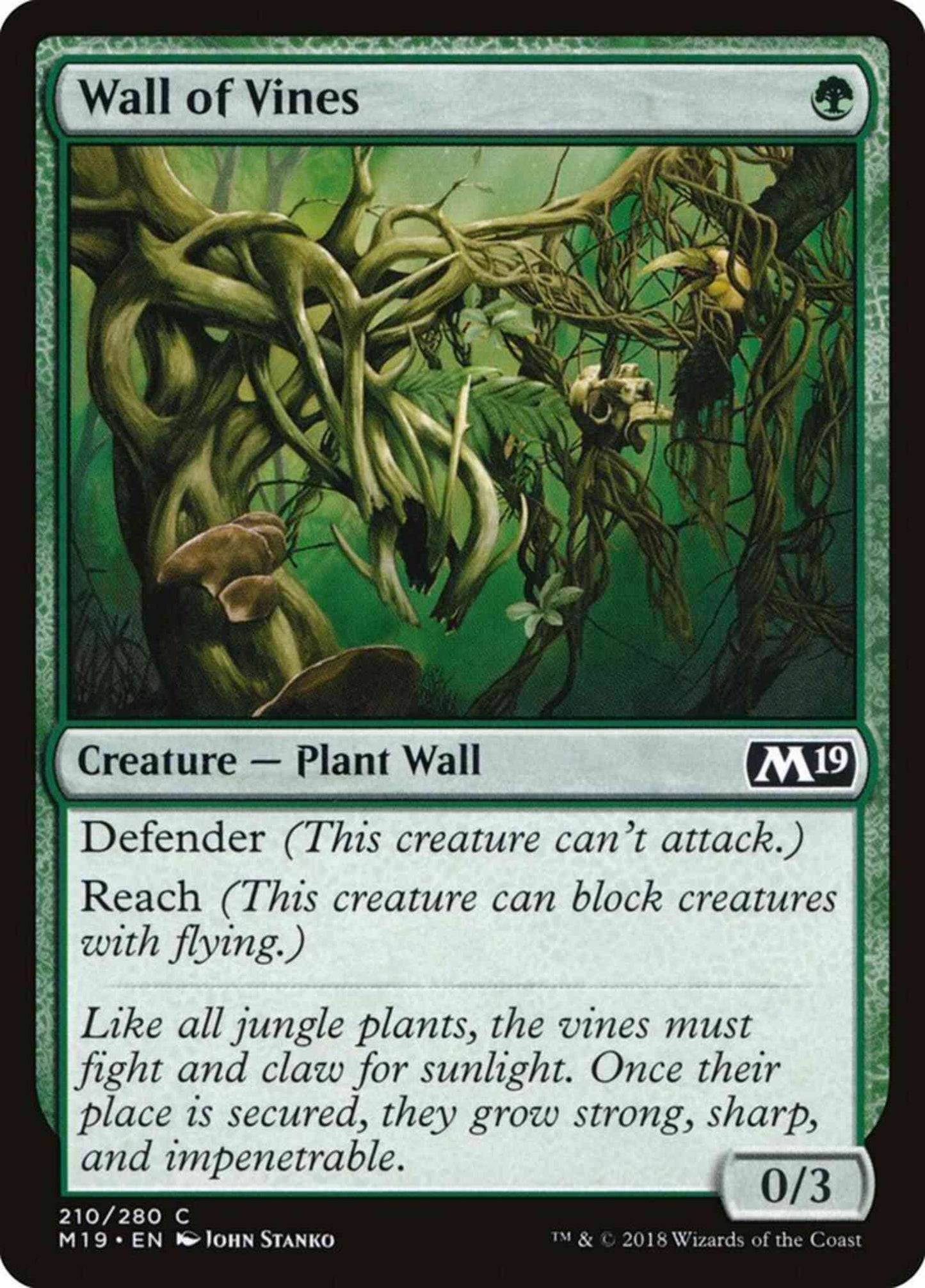 Wall of Vines [210] [Core Set 2019] [Non-Foil]
