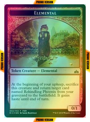 City's Blessing Token (02) // Elemental Token (02) [02] [Friday Night Magic 2018] [Foil]