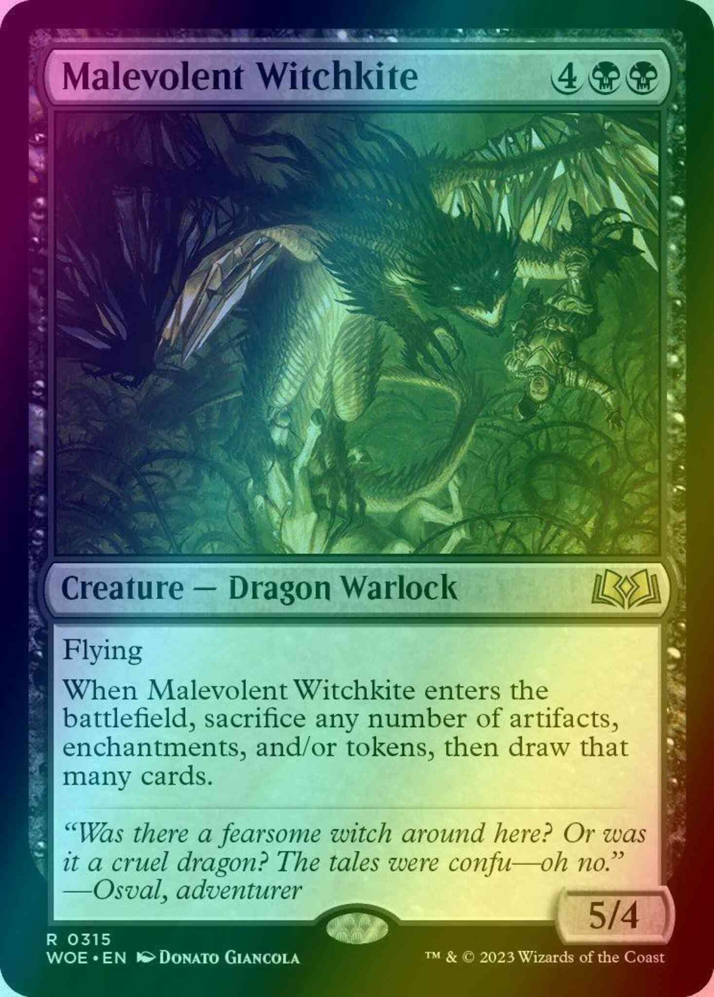 Malevolent Witchkite [315] [Jumpstart Exclusive] [Wilds of Eldraine] [Foil]