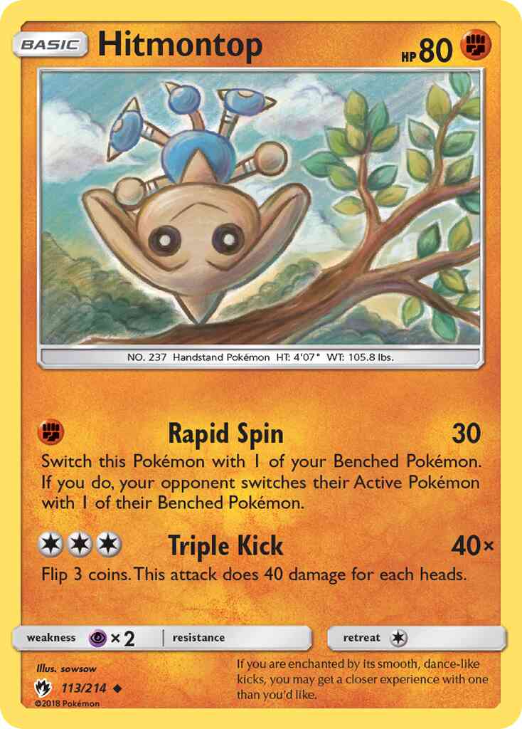 Hitmontop - 113/214 - Uncommon [sm8-113] [Non-Holo]