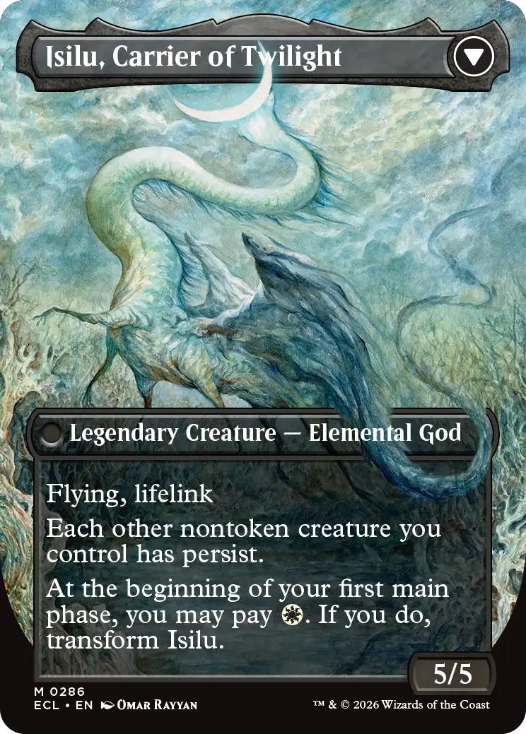 Eirdu, Carrier of Dawn // Isilu, Carrier of Twillight [286] [Borderless] [Lorwyn Eclipsed] [Non-Foil]