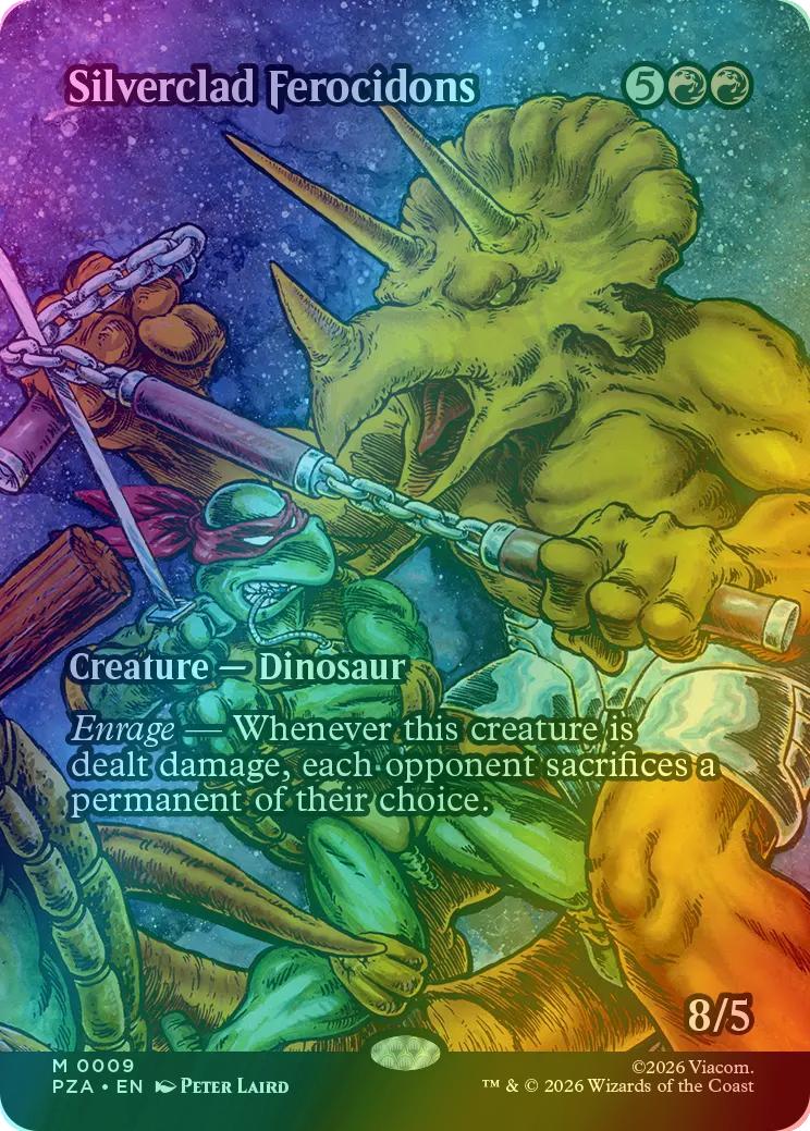 Silverclad Ferocidons [9] [Borderless] [Teenage Mutant Ninja Turtles Source Material] [Foil]