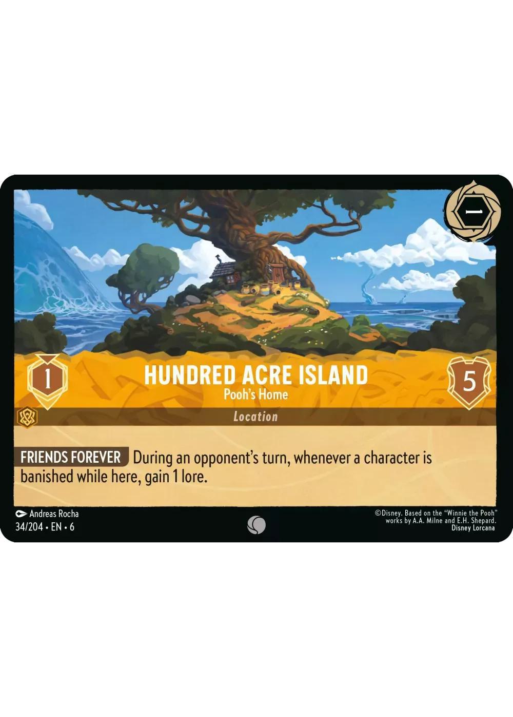 Hundred Acre Island - Pooh's Home - 34/204 [Azurite Sea] [Non-Foil]
