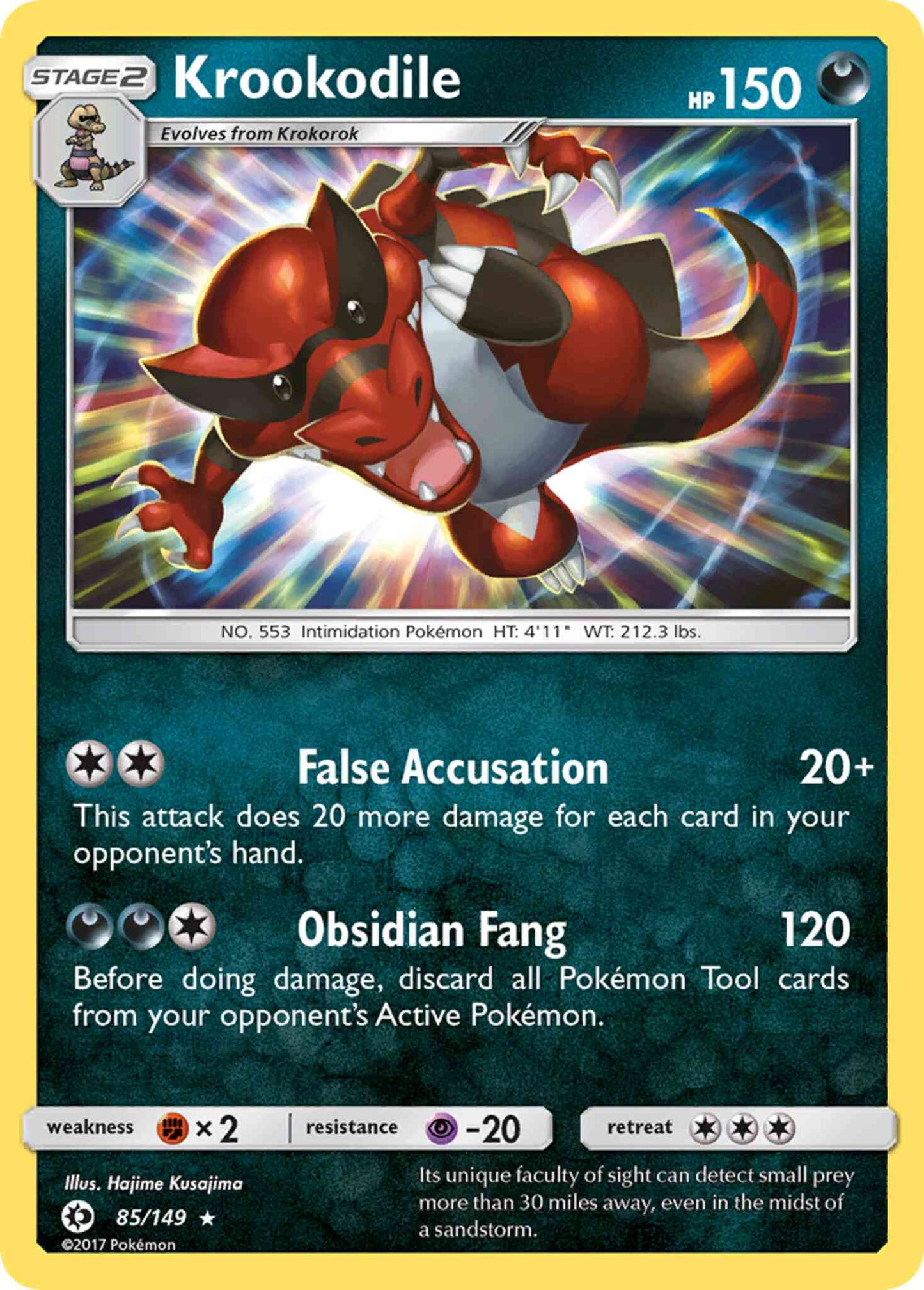 Krookodile - 85/149 - Rare Holo [sm1-85] [Holo]