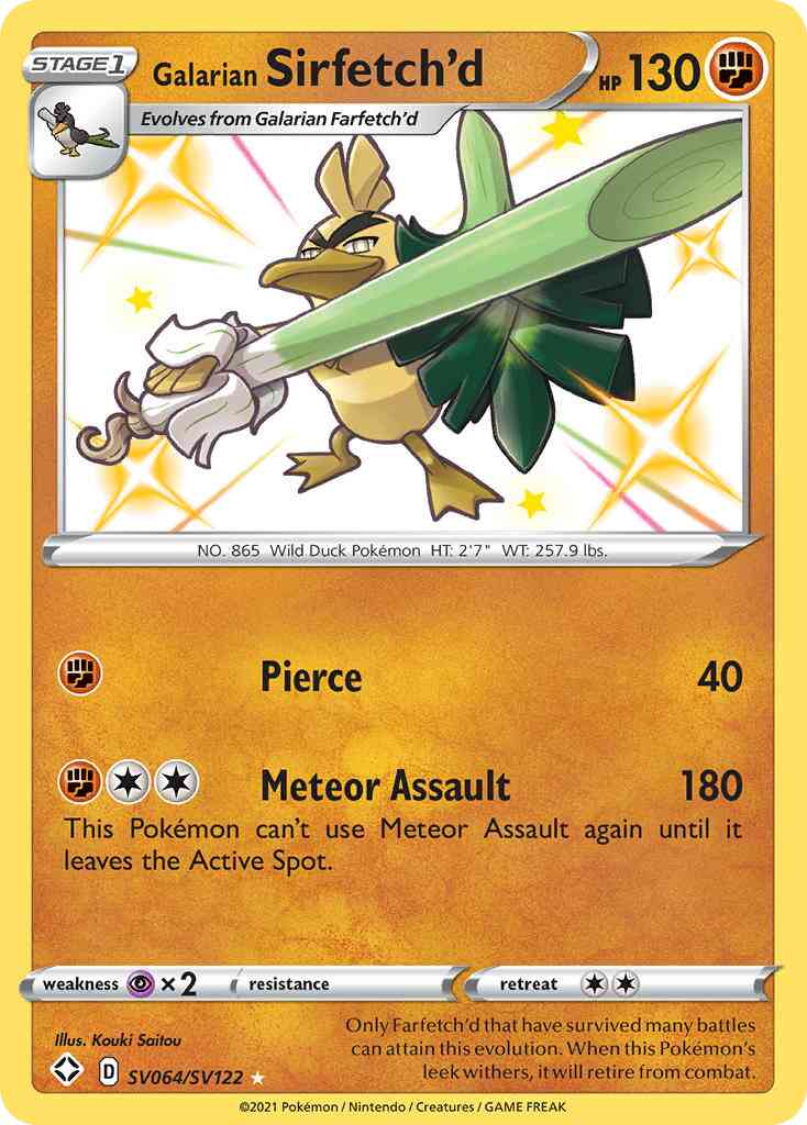 Galarian Sirfetch'd - SV064/SV122 - Rare Shiny [swsh45sv-SV064] [Holo]