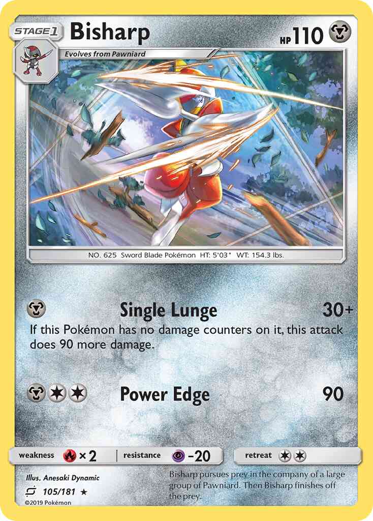 Bisharp - 105/181 - Rare [sm9-105] [Reverse Holo]