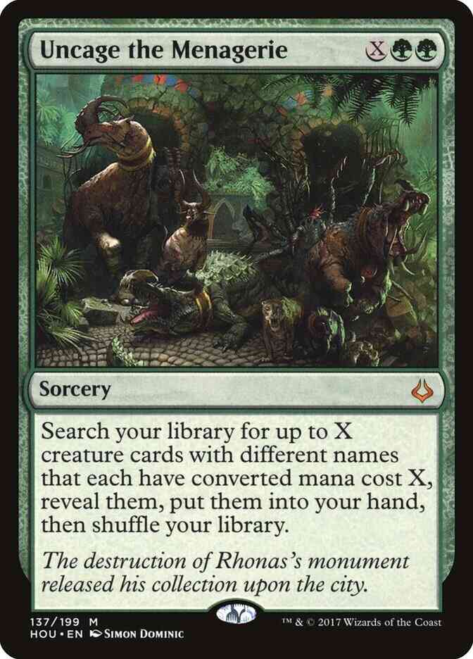 Uncage the Menagerie [137] [Hour of Devastation] [Non-Foil]