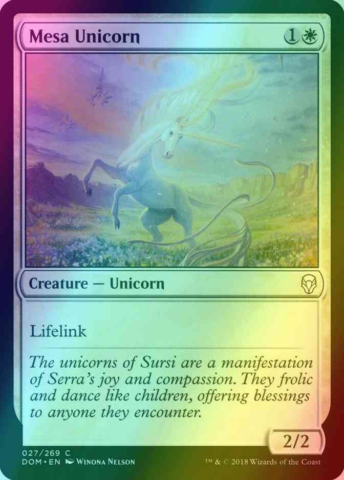 Mesa Unicorn [27] [Dominaria] [Foil]