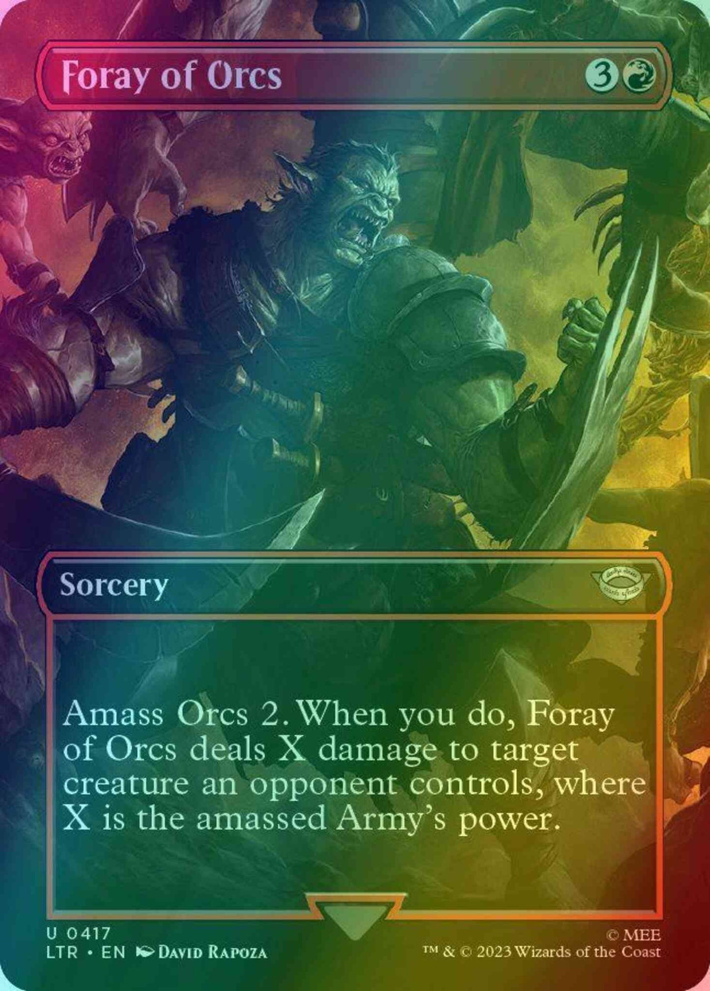 Foray of Orcs [417] [Borderless] [The Lord of the Rings: Tales of Middle-earth] [Foil]