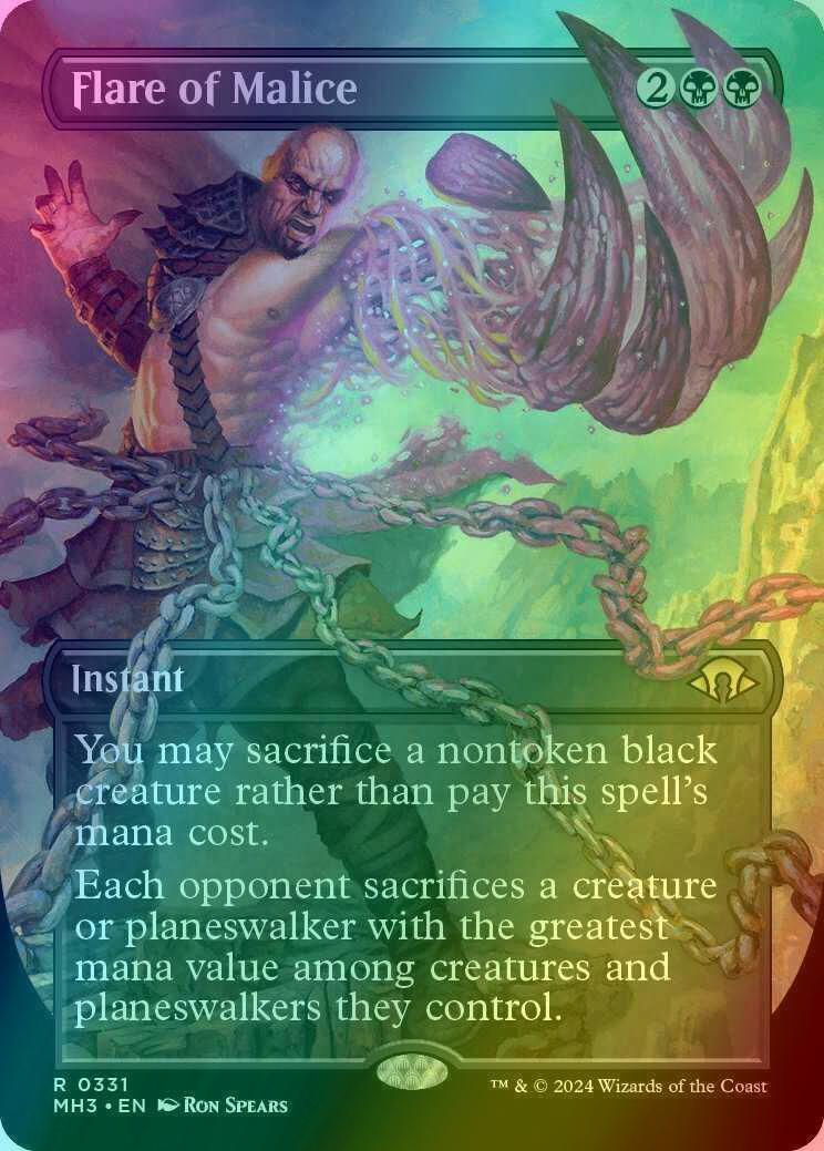Flare of Malice [331] [Borderless] [Frame Break] [Modern Horizons 3] [Foil]