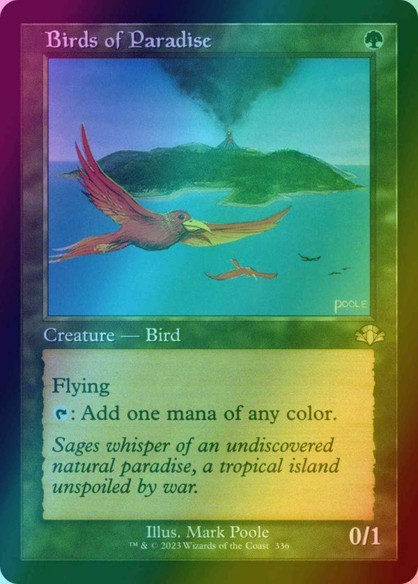 Birds of Paradise [336] [Retro Frame] [Dominaria Remastered] [Foil]