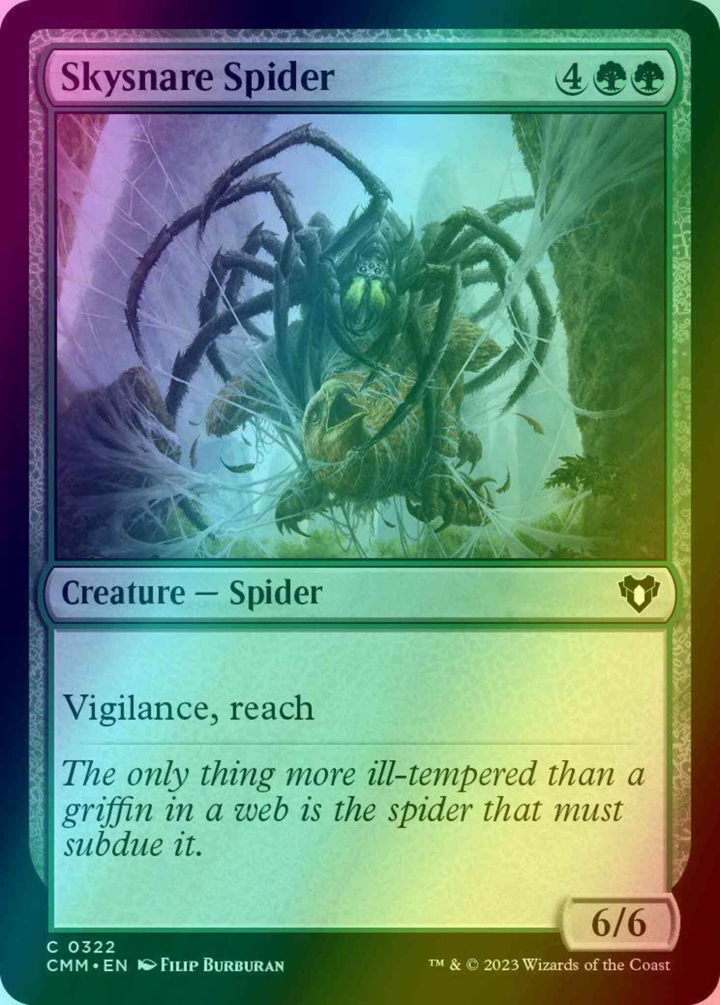 Skysnare Spider [322] [Commander Masters] [Foil]