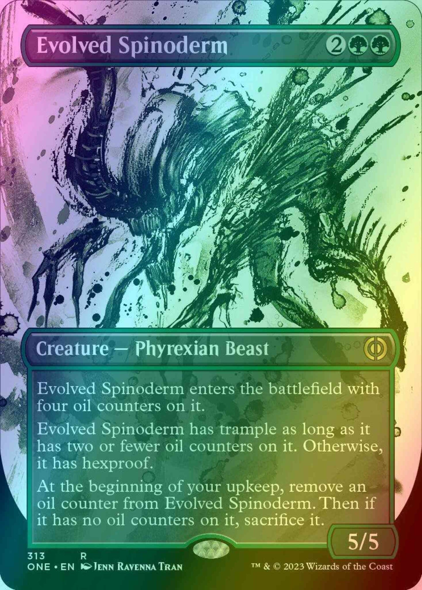 Evolved Spinoderm [313] [Borderless] [Ichor] [Phyrexia: All Will Be One] [Foil]