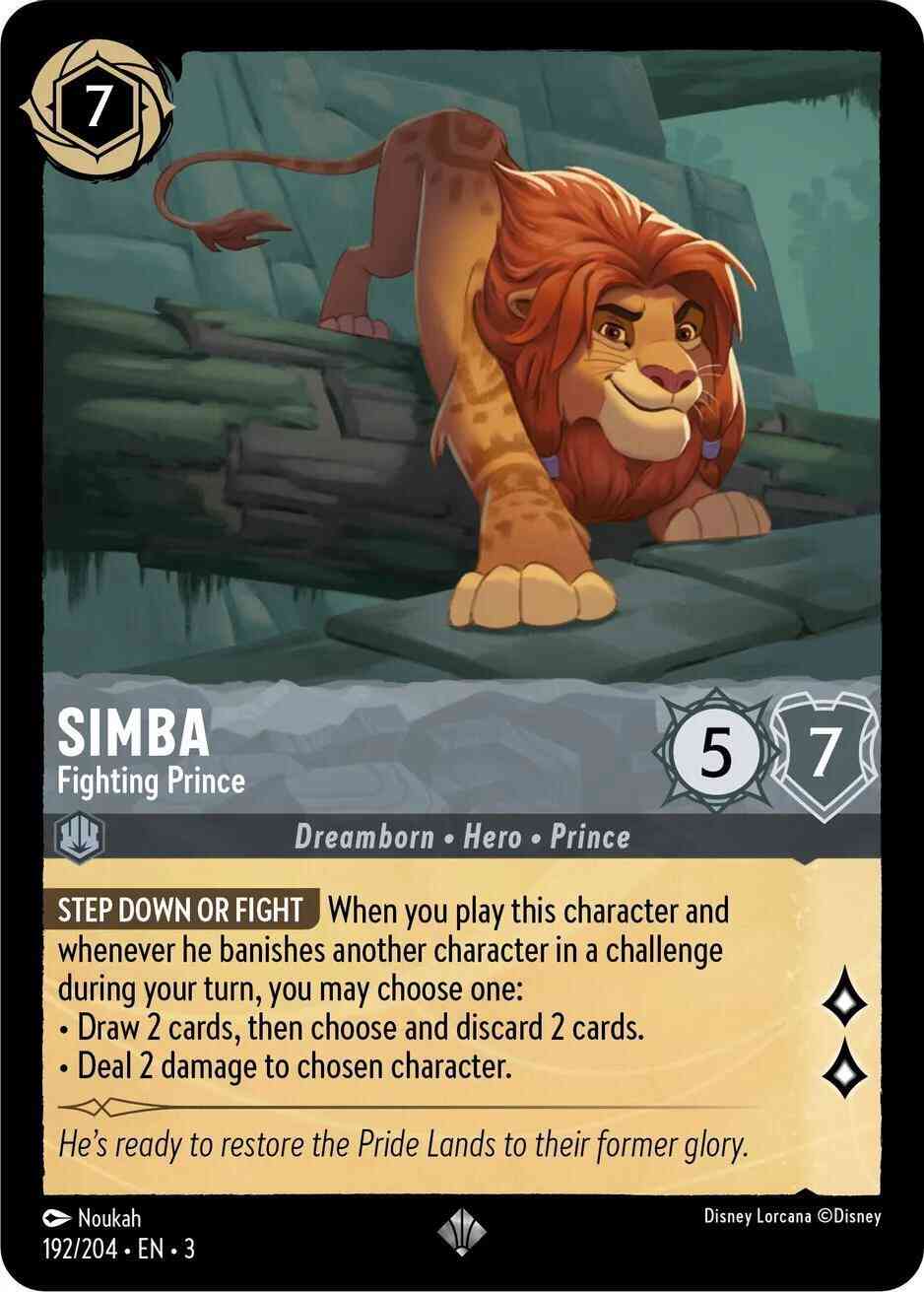 Simba - Fighting Prince - 192/204 [Into the Inklands] [Non-Foil]